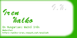 iren walko business card